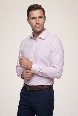  Toz Pembe Uzun Kol Regular Fit Non Iron Ütü Gerektirmeyen Klasik Pamuklu Gömlek