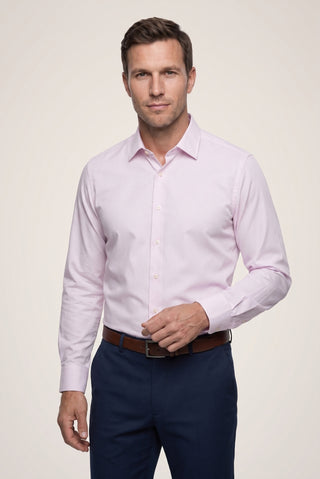  Toz Pembe Uzun Kol Regular Fit Non Iron Ütü Gerektirmeyen Klasik Pamuklu Gömlek