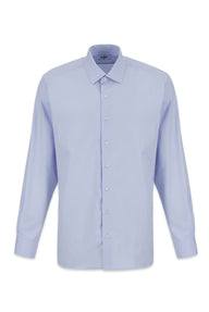  Açık Mavi Uzun Kol Regular Fit %100 Pamuk Oxford 4 Mevsim Gömlek