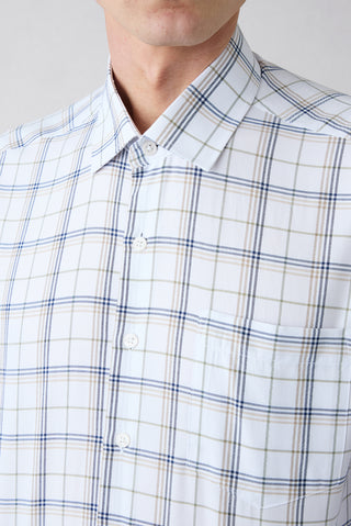  Açık Kahve  Uzun Kol Regular Pamuk Ekose Gömlek