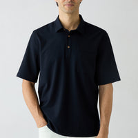 Dark Navy Short Sleeve Regular Fit Plain Shirt