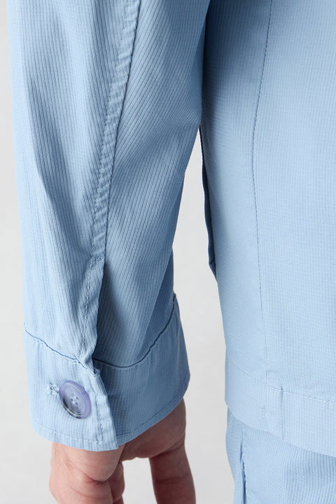 Aviator Blue Regular Fit Shirt Collar Jacket