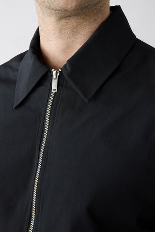  Orta Lacivert Bebe Yaka Fermuarlı Cepli Pamuklu Mevsimlik Mont