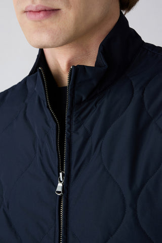  Orta Lacivert Regular Fit Dik Yaka Polyester Kapitone Spor Yelek