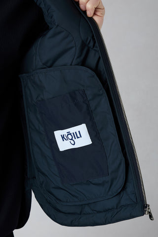  Orta Lacivert Regular Fit Dik Yaka Polyester Kapitone Spor Yelek