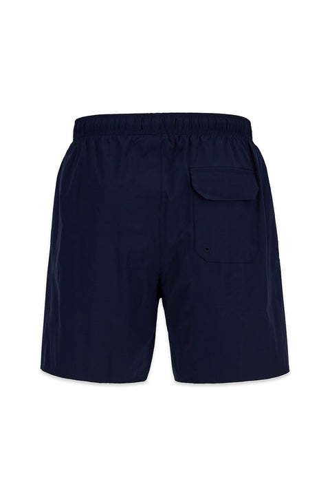 Dark Navy Regular Fit Drawstring Plain Swim Shorts