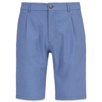 Light Blue Regular Fit Standard Cut Bermuda Shorts