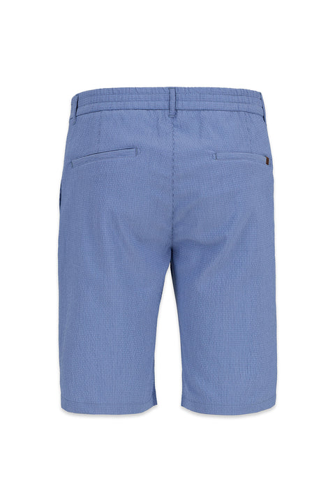 Light Blue Regular Fit Standard Cut Bermuda Shorts