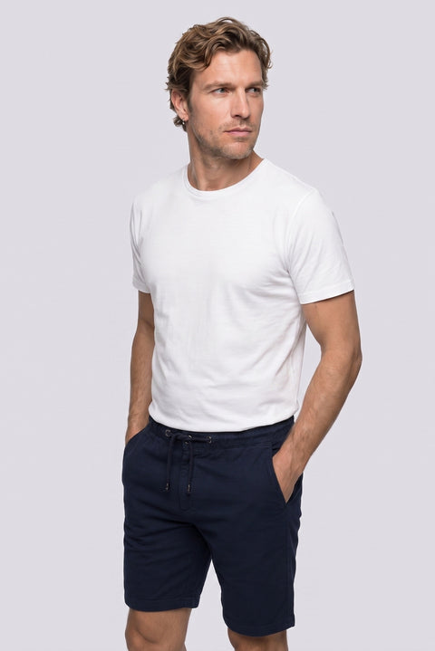Dark Navy Regular Fit Standard Cut Bermuda Shorts