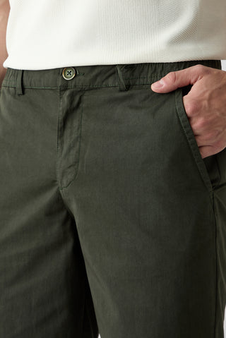  Asker Haki Regular Fit Standart Kesim Bermuda Şort