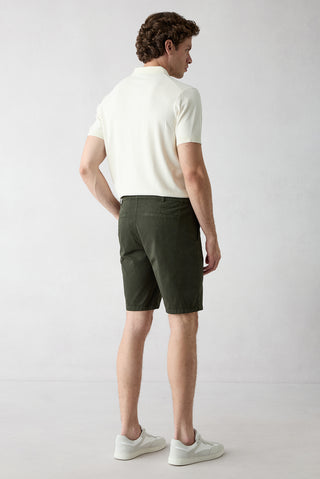  Asker Haki Regular Fit Standart Kesim Bermuda Şort
