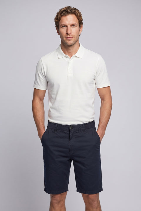 Koyu Antrasit Regular Fit Standart Kesim Çizgili Beli Lastikli Cepli Bermuda Şort