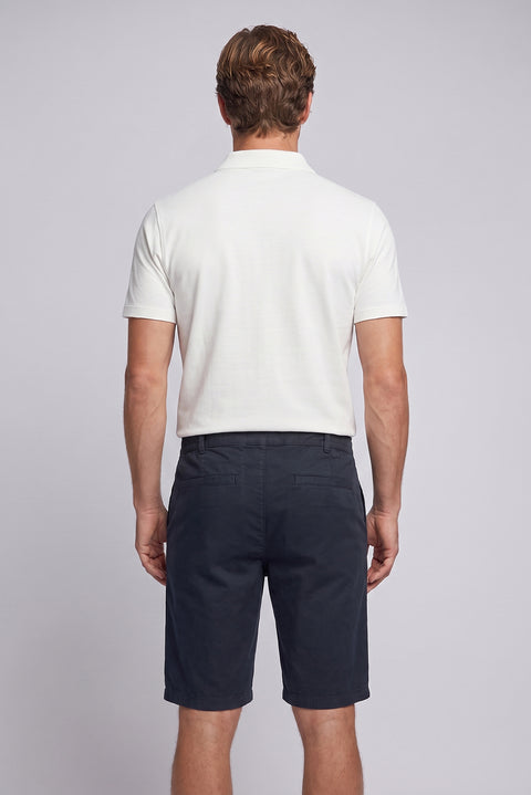 Koyu Antrasit Regular Fit Standart Kesim Çizgili Beli Lastikli Cepli Bermuda Şort