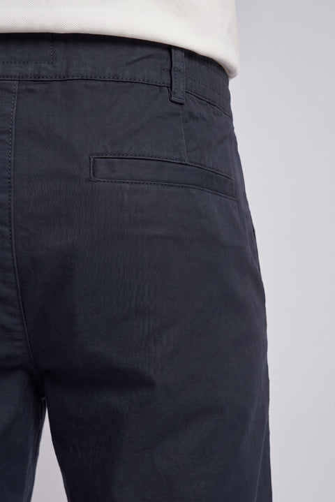 Koyu Antrasit Regular Fit Standart Kesim Çizgili Beli Lastikli Cepli Bermuda Şort
