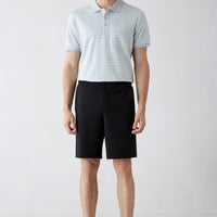 Black Regular Fit Knitted Shorts