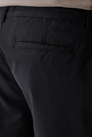  Siyah Regular Fit Standart Kesim Yan Cepli Pamuklu Bermuda Şort