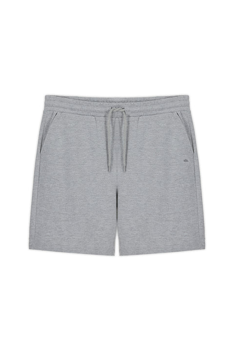 Orta Gri Melanj Beli Lastikli İpli Cepli Penye Kumaş Pamuklu Spor Sweat Şort
