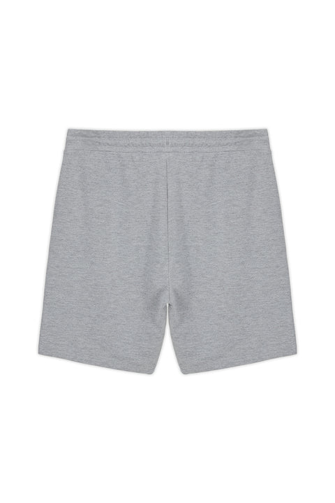 Orta Gri Melanj Beli Lastikli İpli Cepli Penye Kumaş Pamuklu Spor Sweat Şort