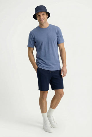  Koyu Lacivert Beli Lastikli İpli Cepli Penye Kumaş Pamuklu Spor Sweat Şort