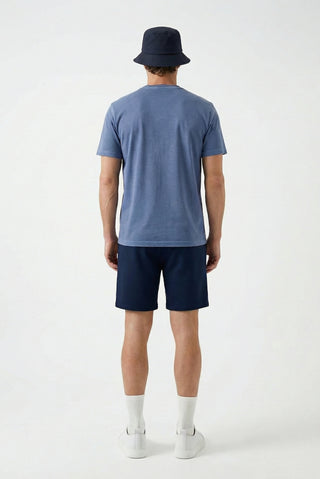  Koyu Lacivert Beli Lastikli İpli Cepli Penye Kumaş Pamuklu Spor Sweat Şort