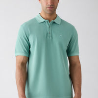 Light Green Polo Collar Regular Fit Cotton T-shirt