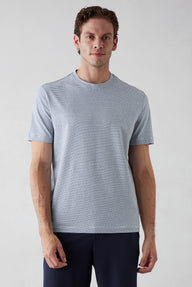 Dark Navy Regular Fit Standard Cut Cotton Denim Look Trousers