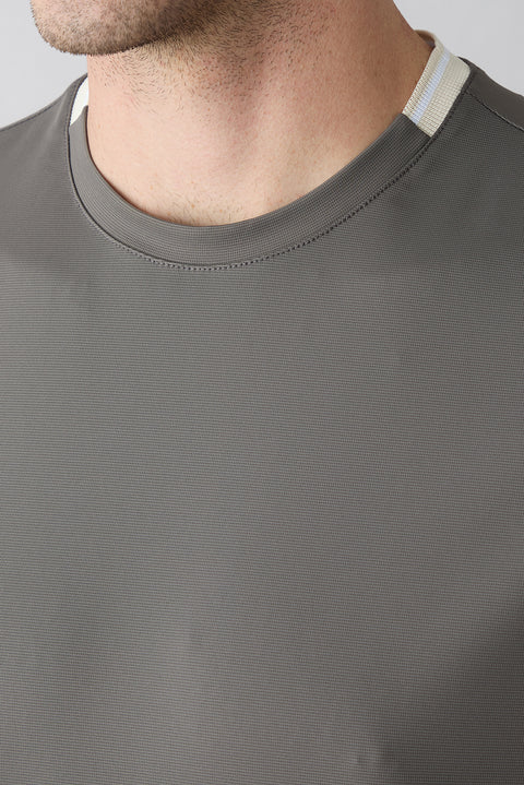 Light Gray Regular Fit Crew Neck Plain T-shirt