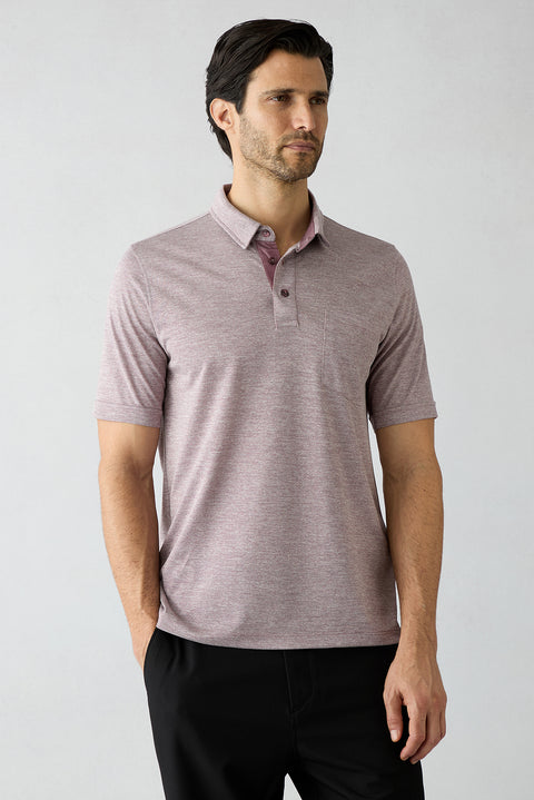Light Burgundy Polo Collar Regular Fit T-shirt