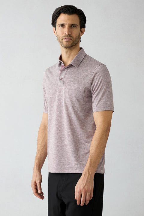 Light Burgundy Polo Collar Regular Fit T-shirt