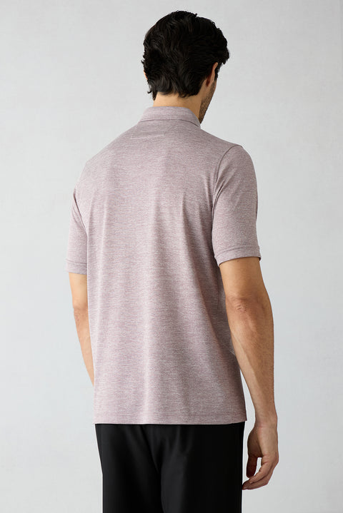 Light Burgundy Polo Collar Regular Fit T-shirt