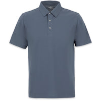 Indigo Polo Neck Regular Fit Silk Blend Seamless T-Shirt