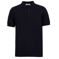 Dark Navy Regular Fit Polo Collar Knit T-shirt