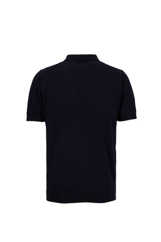  Koyu Lacivert Regular Fit Düğmeli Polo Yaka Örme Tişört