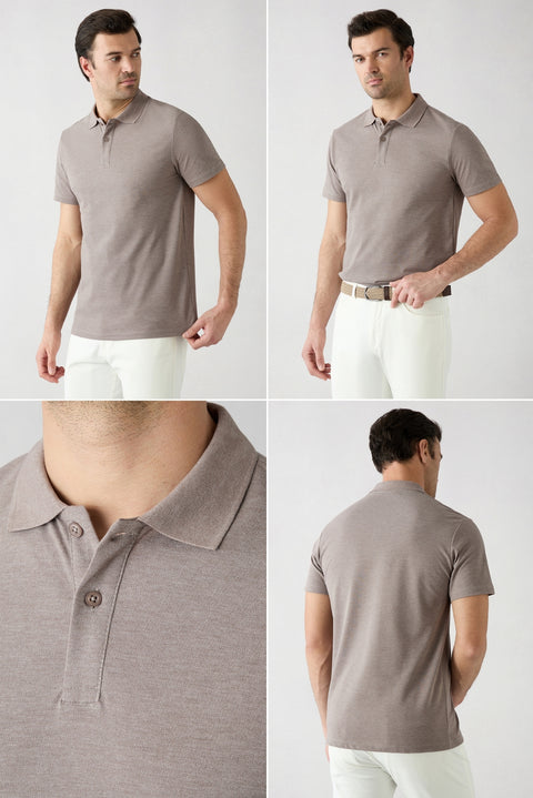 840 Regular Fit Cotton Plain Polo Shirt (Pack of 2)