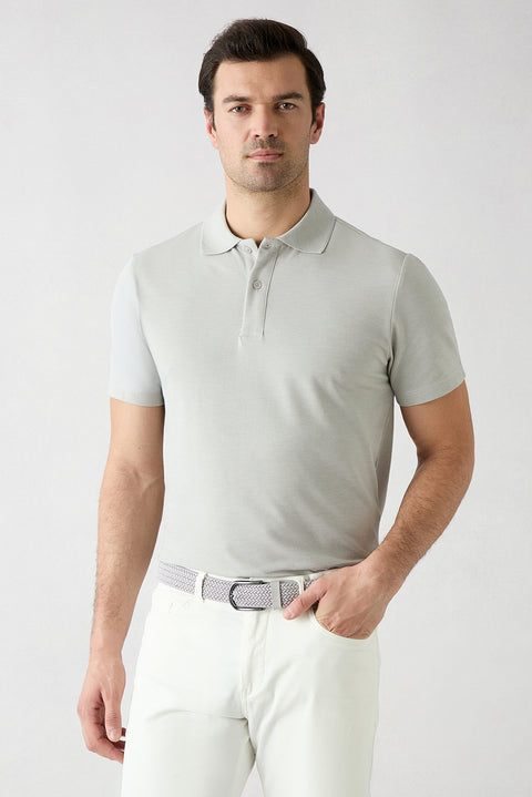 F30 Düğmeli Polo Yaka Regular Fit Pamuklu Düz 2'li Paket Tişört Seti