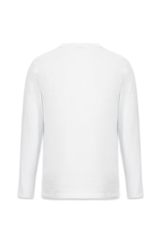 Siyah-Beyaz Uzun Kol Bisiklet Yaka Regular Fit %100 Pamuk 2'li Paket Basic Tişört Seti