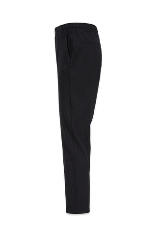  Siyah Regular Fit Likralı Düz Beli Bağcıklı Lastikli Sweatpant