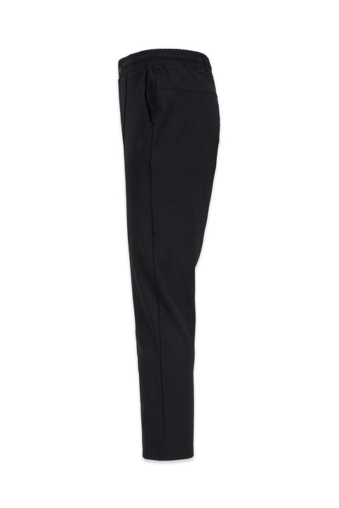 Siyah Techno-Line Cepli Likralı Esnek Beli Lastikli İpli Sweatpant / Eşofman Altı