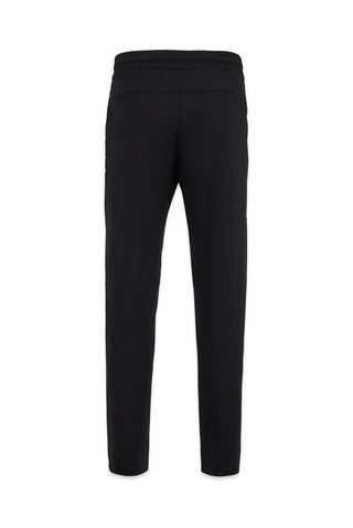 Siyah Regular Fit Likralı Düz Beli Bağcıklı Lastikli Sweatpant