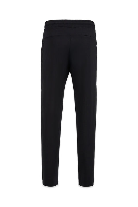 Siyah Techno-Line Cepli Likralı Esnek Beli Lastikli İpli Sweatpant / Eşofman Altı