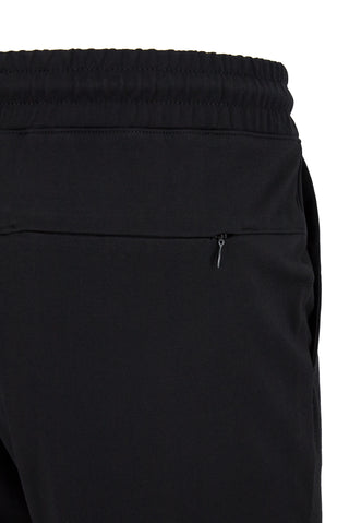  Siyah Regular Fit Likralı Düz Beli Bağcıklı Lastikli Sweatpant