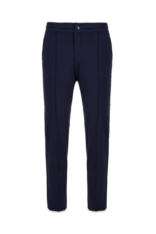  Orta Lacivert Regular Fit Likralı Düz Beli Bağcıklı Lastikli Sweatpant