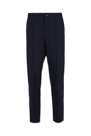  Koyu Lacivert Regular Fit Likralı Düz Beli Bağcıklı Lastikli Sweatpant