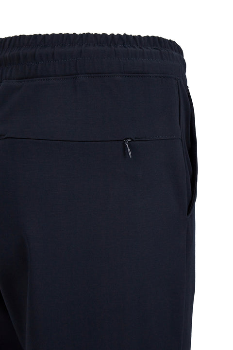 Koyu Lacivert Techno-Line Cepli Likralı Esnek Beli Lastikli İpli Sweatpant / Eşofman Altı
