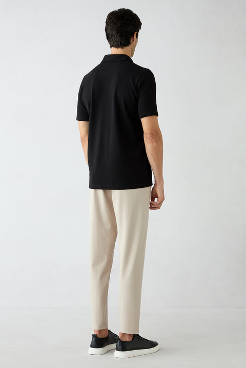 Açık Bej Techno-Line Cepli Likralı Esnek Beli Lastikli İpli Sweatpant / Eşofman Altı