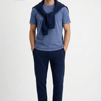 Koyu Lacivert Beli Lastikli İpli Cepli Pamuklu Sweatpant / Eşofman Altı