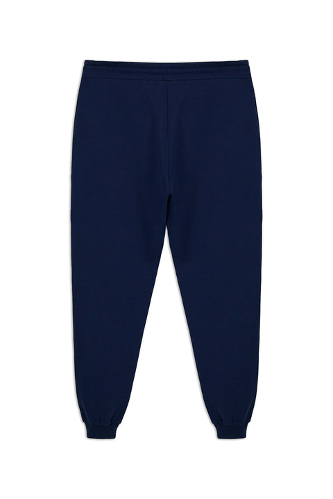 Koyu Lacivert Beli Lastikli İpli Cepli Pamuklu Sweatpant / Eşofman Altı