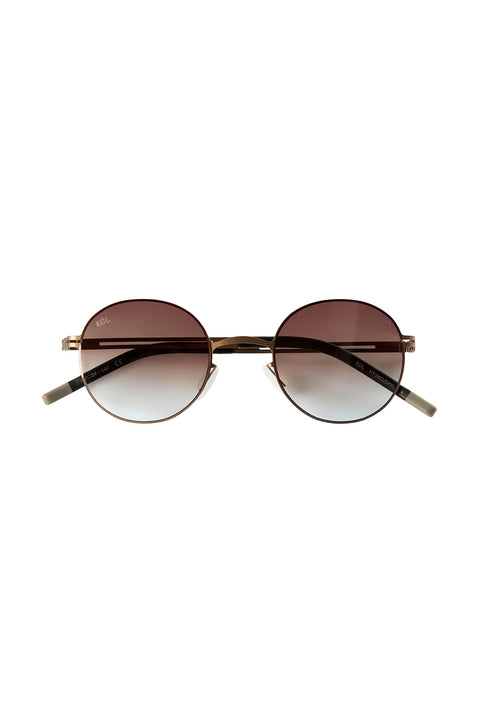 Metallic Grey Grey Laser Metal Brown Glass Men's Sunglasses (Frame 47* Nose Gap 24* Temple Length 140)