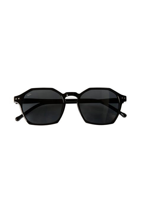 Black Hexagonal Frame Polarized Men's Sunglasses (Frame 51* Nose Bridge 20* Temple Length 140)