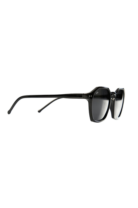 Black Hexagonal Frame Polarized Men's Sunglasses (Frame 51* Nose Bridge 20* Temple Length 140)